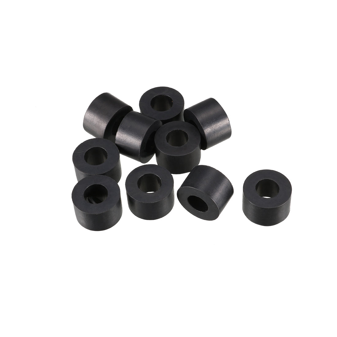 Harfington Rubber Round Flat Washer Assortment Size Flat Washers, Black Pack of 10