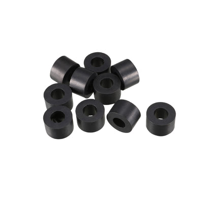 Harfington Rubber Round Flat Washer Assortment Size Flat Washers, Black Pack of 10