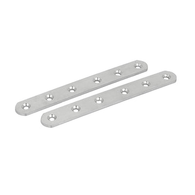 Harfington 156mmx20mmx3mm Stainless Steel Straight Joining Mending Flat Repair Plates 5pcs