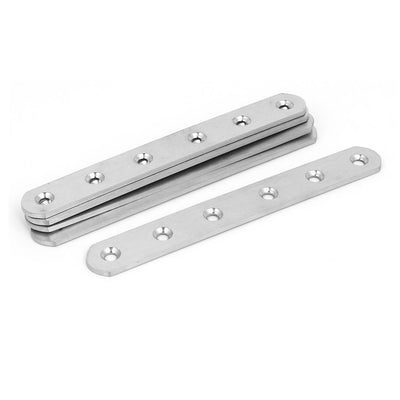 Harfington 156mmx20mmx3mm Stainless Steel Straight Joining Mending Flat Repair Plates 5pcs
