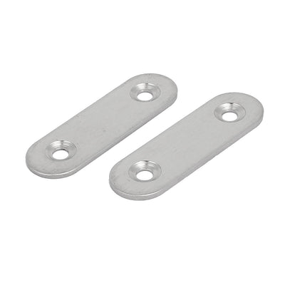 Harfington 50mm x 15mm Stainless Steel Flat Bracket Straight Mending Repair Plates 100PCS