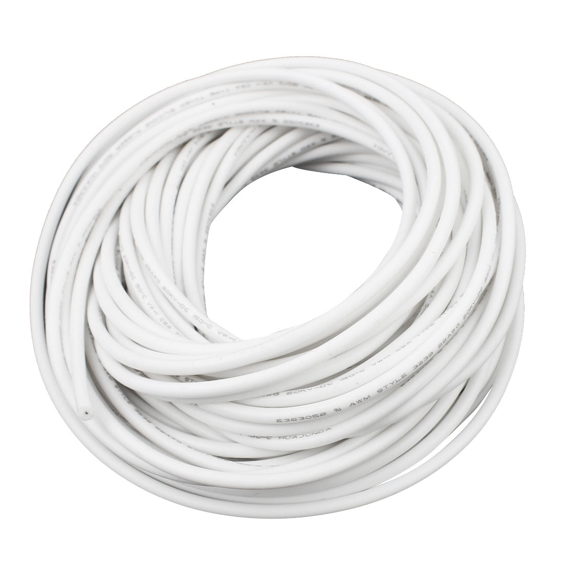 Harfington 15M 22AWG 20KV Electric Copper Core Flexible Silicone Wire Cable White for RC