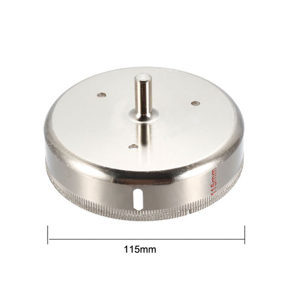 Harfington 115mm Dia Diamond Particles Coating Tip Hole Saw Drill Bit for Glass