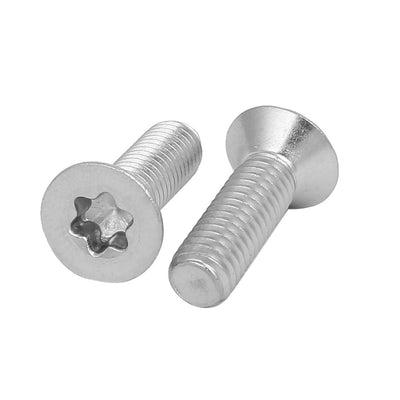Harfington M6x20mm 304 Stainless Steel Flat Head Torx Machine Screws Fastener 30pcs