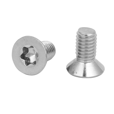 Harfington M6x12mm 304 Stainless Steel Flat Head Torx Machine Screws Fastener 30pcs
