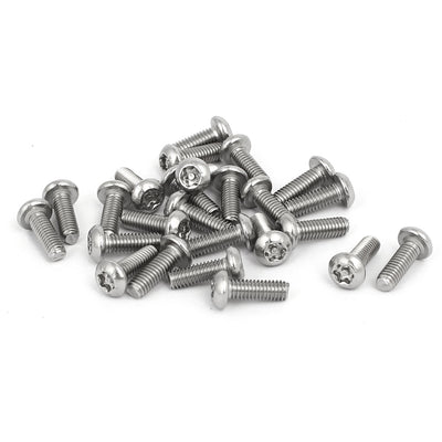 Harfington M4 x 12mm 304 Stainless Steel Torx Security Pan Head Machine Screws 25PCS