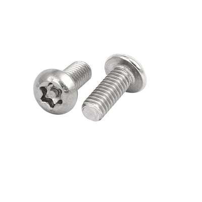 Harfington M4 x 10mm 304 Stainless Steel Torx Security Pan Head Screws Fasteners 25PCS