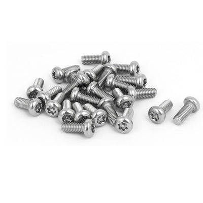 Harfington M5x12mm 304 Stainless Steel Button Head Torx Security Tamper Proof Screws 25pcs