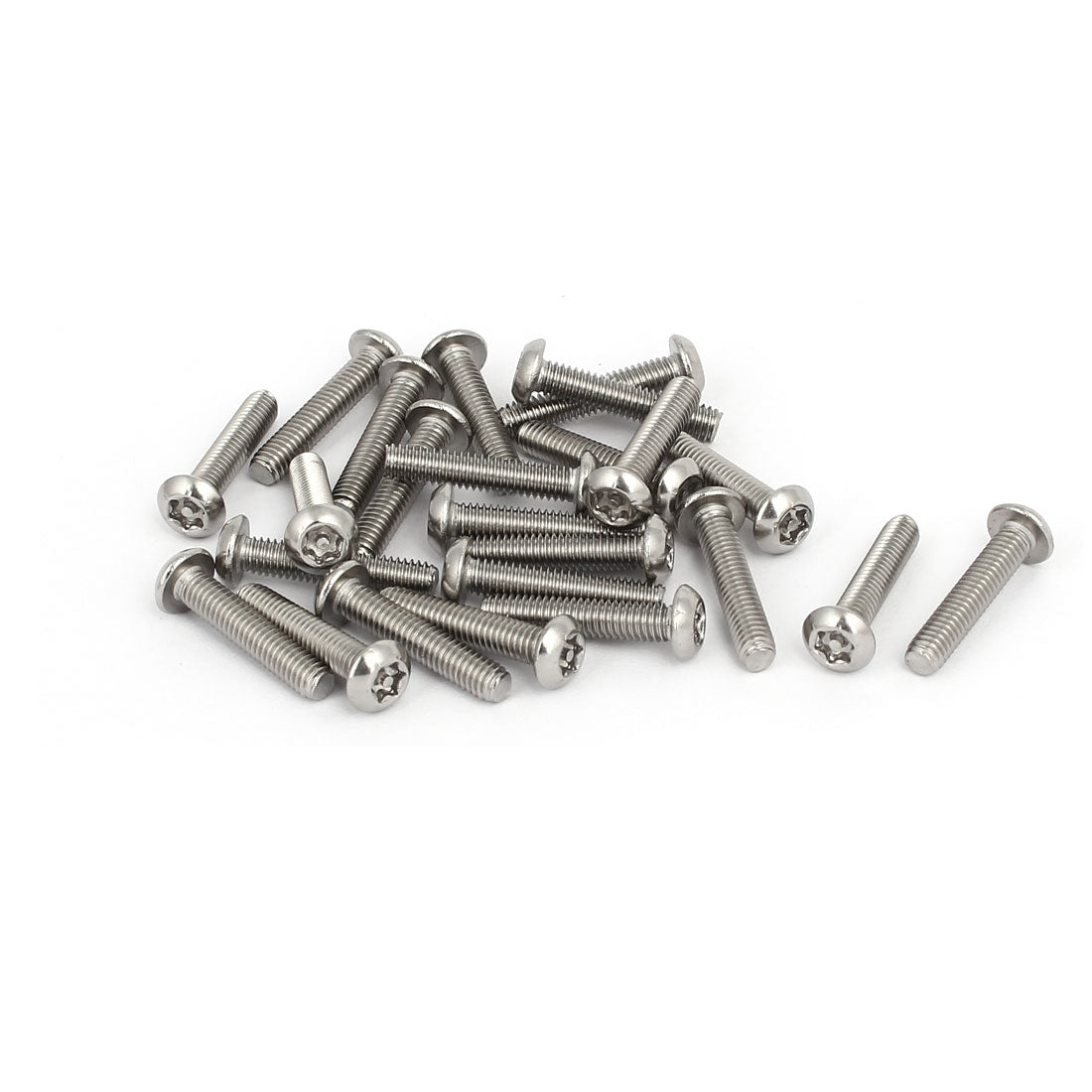Harfington M4x20mm 304 Stainless Steel Button Head Torx Security Tamper Proof Screws 25pcs