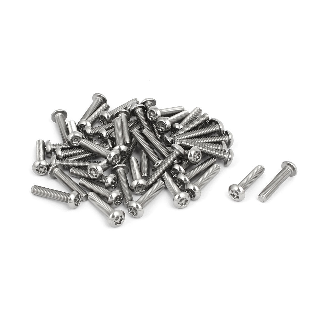 Harfington M4x20mm 304 Stainless Steel Button Head Torx Security Tamper Proof Screws 50pcs