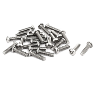 Harfington M4 x 16mm 304 Stainless Steel Torx Security Pan Head Screws Fasteners 25PCS