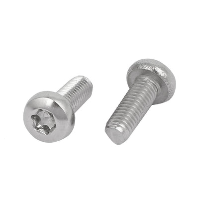 Harfington M5x14mm 304 Stainless Steel Button Head T25 Torx Screws Bolts Silver Tone 20pcs