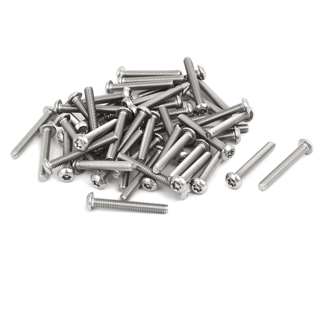 Harfington M4 x 30mm 304 Stainless Steel Torx Security Pan Head Screws Fasteners 50PCS