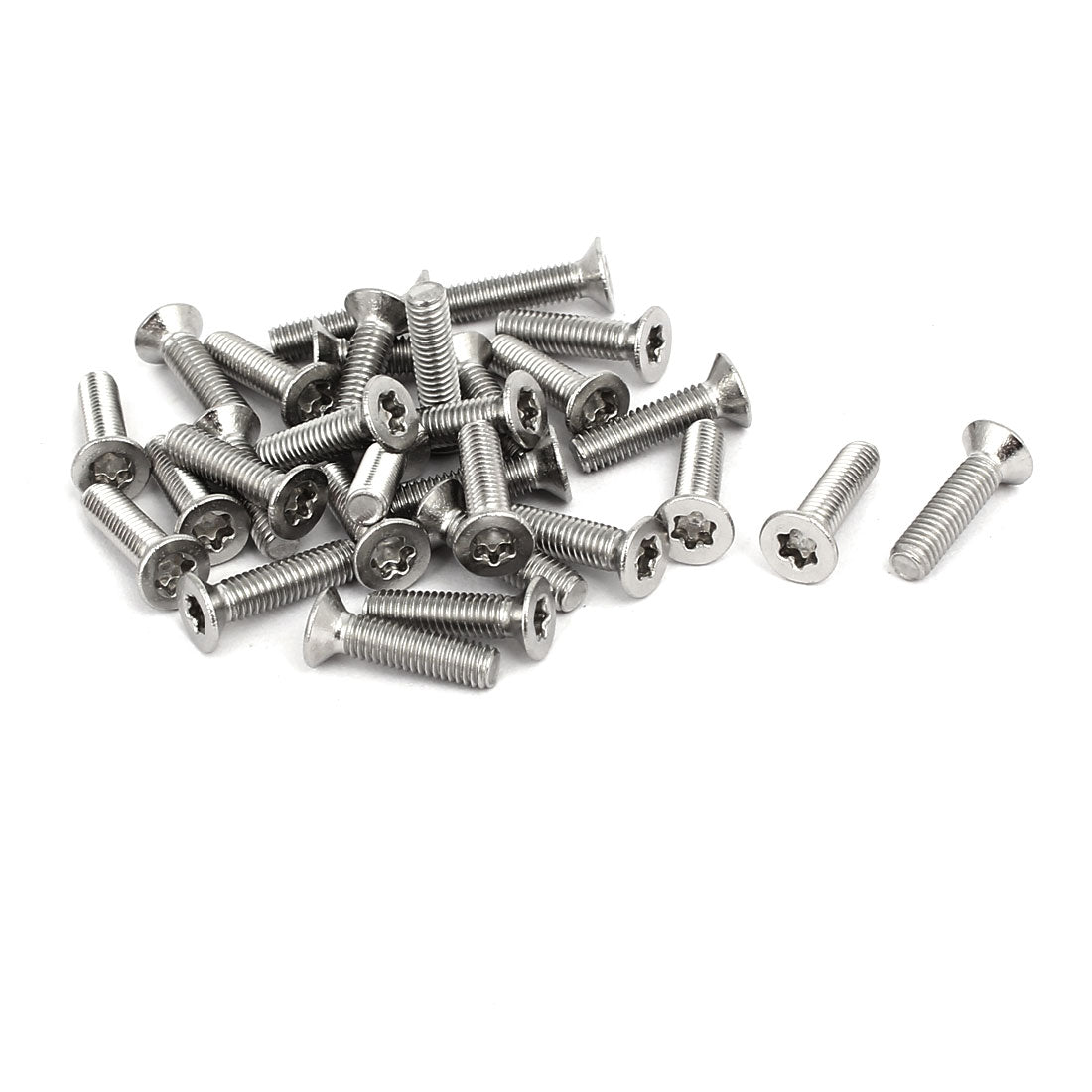 Harfington M3 x 12mm 304 Stainless Steel Torx Countersunk Head Machine Screws 30PCS