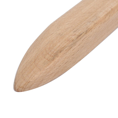 Harfington 150mmx24mmx15mm Wood Flat Edge Slicker Burnisher Kahki for Leather Craft Belt