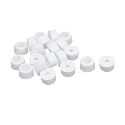 Harfington 18mmx10mm Rubber Conical Non-Slip Cover Tip Furniture Floor Pads White 20pcs