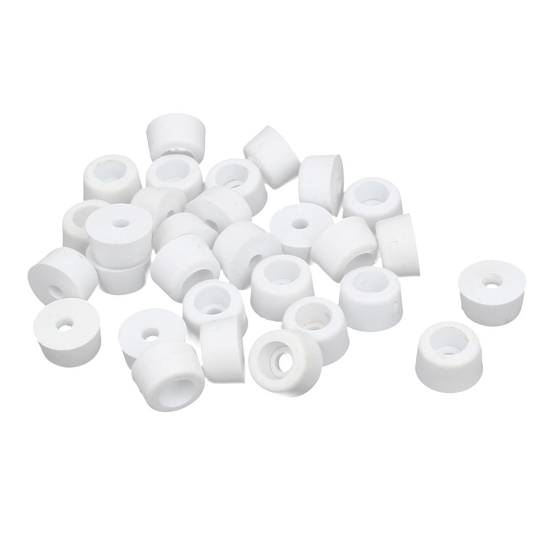 Harfington 18 mm x 10 mm konische Gummi-Anti-Rutsch-Abdeckspitze, Möbel-Bodenpolster, weiß, 30 Stück