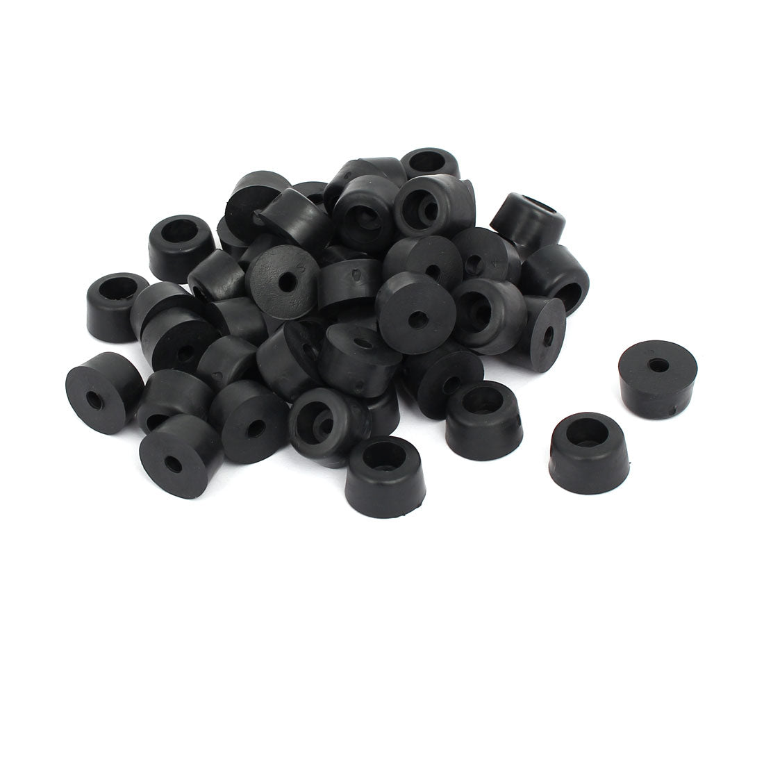 Harfington 17mmx10mm Plastics Conical Non-Slip Cover Tip Furniture Floor Pads Black 50pcs
