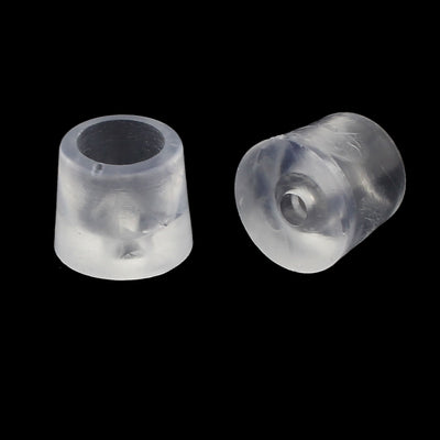 Harfington 17mmx15mm Plastic Conical Non-Slip Cover Tip Furniture Floor Pads Clear 20pcs