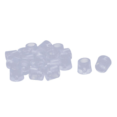 Harfington 17mmx15mm Plastic Conical Non-Slip Cover Tip Furniture Floor Pads Clear 20pcs