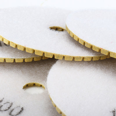 Harfington 4" marble Wet Polishing Pad Grit 100 10pcs for Granite Concrete Marble with a Rubber Backer Pad