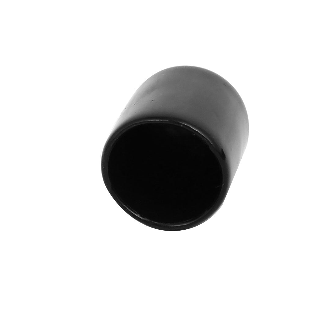 Harfington 14mm Inner Dia Rubber Hose End Cap Screw Thread Protector Cover Black 100pcs