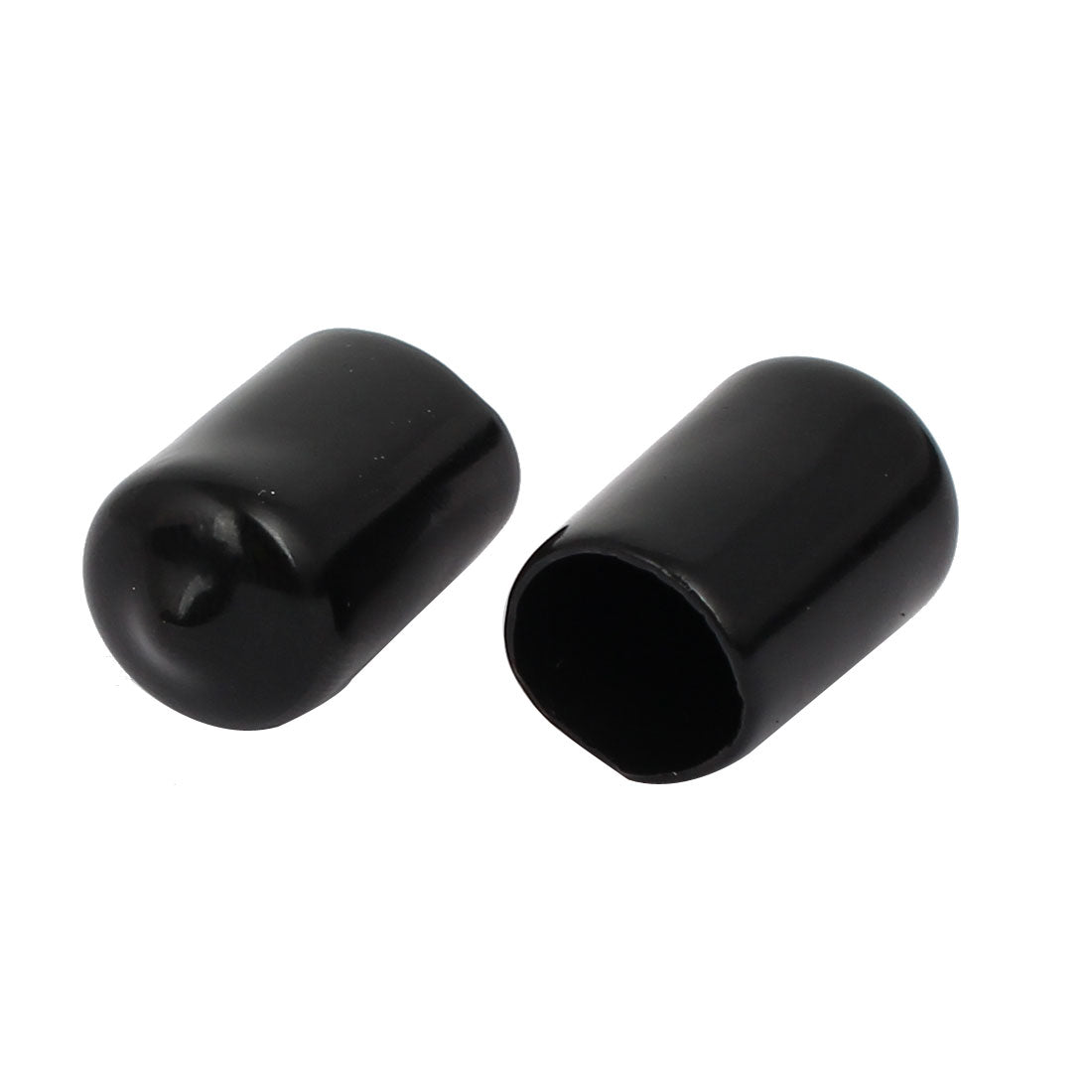 Harfington 13mm Inner Dia Rubber Hose End Cap Screw Thread Protector Cover Black 50pcs