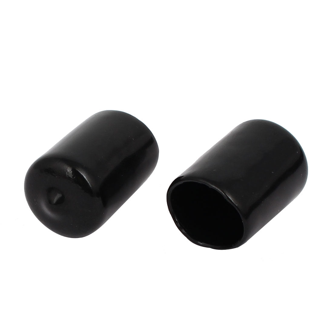 Harfington 17mm Inner Dia Rubber Hose End Cap Screw Thread Protector Cover Black 50pcs