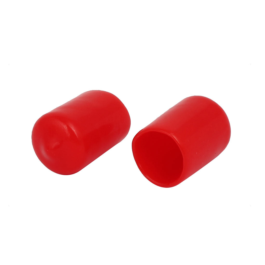 Harfington 14mm Inner Dia Rubber Insulated End Cap Screw Thread Protector Cover Red 100pcs