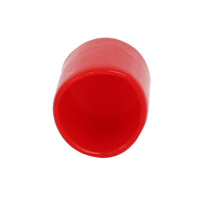 Harfington 14mm Inner Dia Rubber Insulated End Cap Screw Thread Protector Cover Red 100pcs