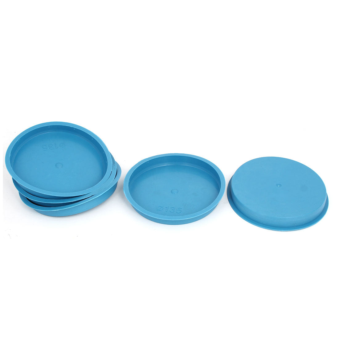 Harfington 135mm Flange Mounted Tapered Hole Stoppers Waterproof Caps Blue 5pcs