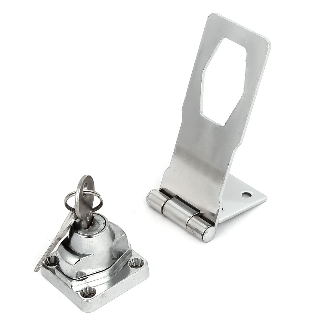 Harfington 144mmx40mmx33mm Metal Screw Fixed Safety Guard Keyed Hasp Latches Locks 2pcs