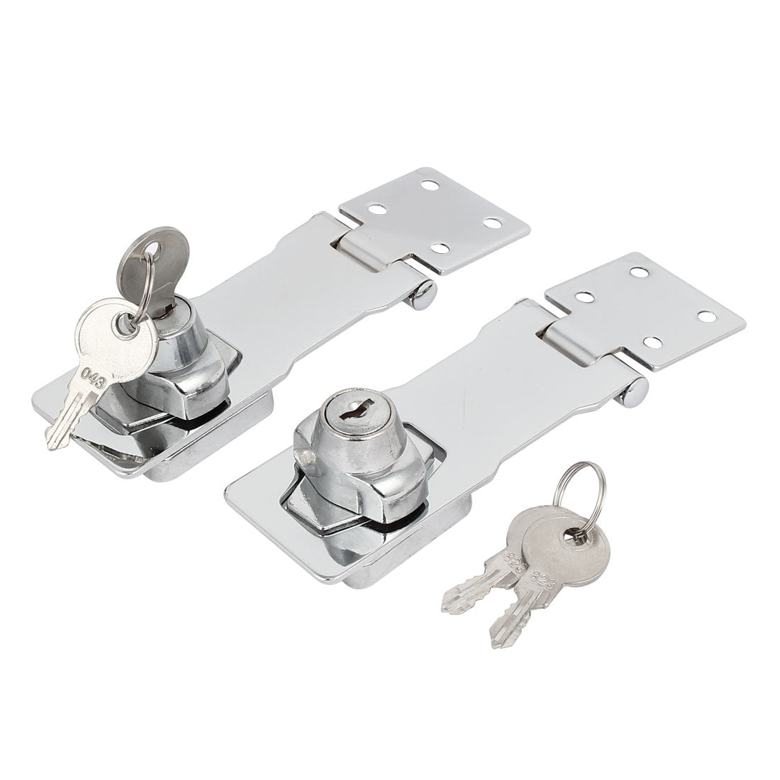 Harfington 144mmx40mmx33mm Metal Screw Fixed Safety Guard Keyed Hasp Latches Locks 2pcs