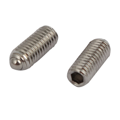 Harfington M5x12mm 304 Stainless Steel Spring Hex Socket Ball Point Grub Set Screws 10pcs