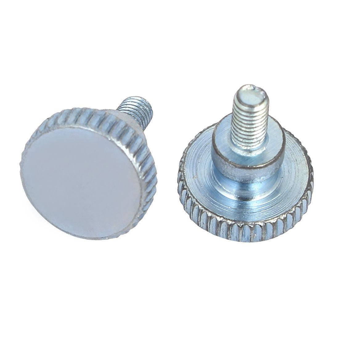 Harfington M3x6mm Flat Knurled Head Fully Threaded Thumb Screws Bolts Fastener 15pcs