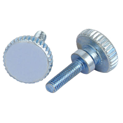 Harfington M3x10mm Flat Knurled Head Fully Threaded Thumb Screws Bolts Fastener 10pcs