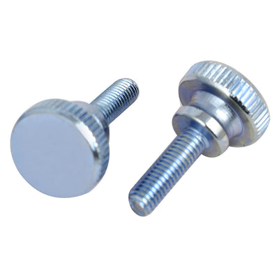 Harfington M5x16mm Flat Knurled Head Fully Threaded Thumb Screws Bolts Fastener 5pcs