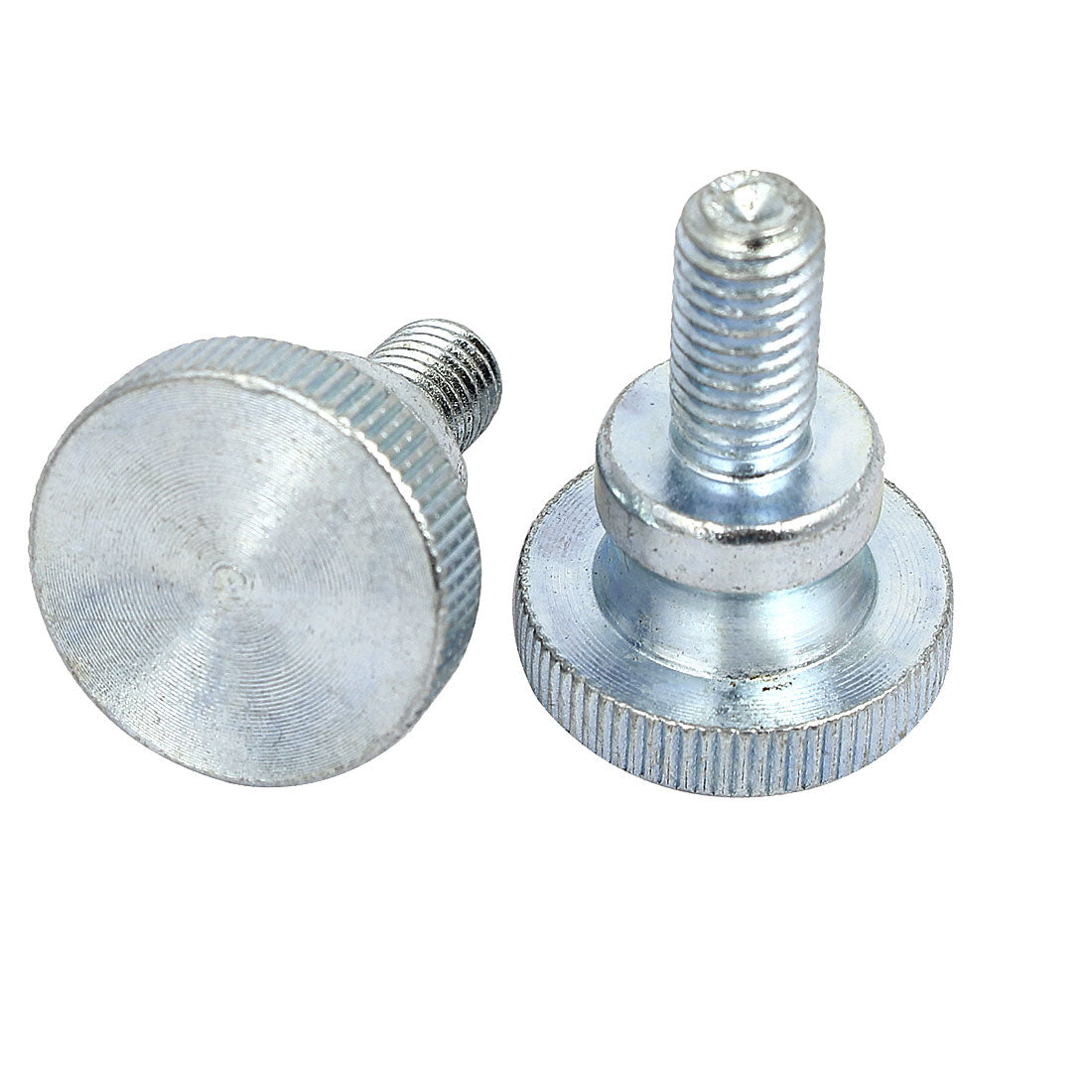 Harfington M8x16mm Flat Knurled Head Fully Threaded Thumb Screws Bolts Fastener 2pcs