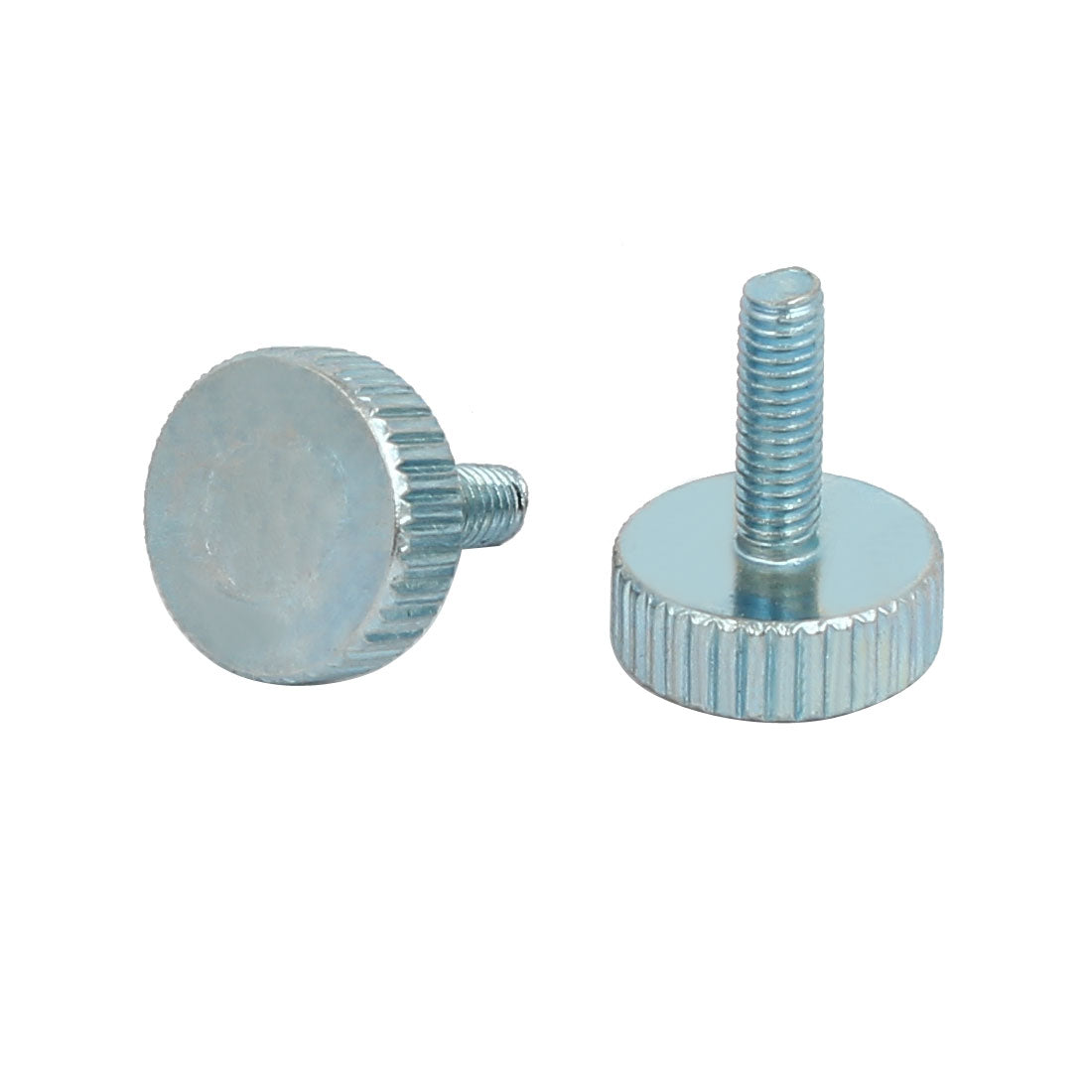 Harfington M3x10mm Knurled Head Flat Point Fully Threaded Thumb Screws Fastener 14mm Total Length 15pcs