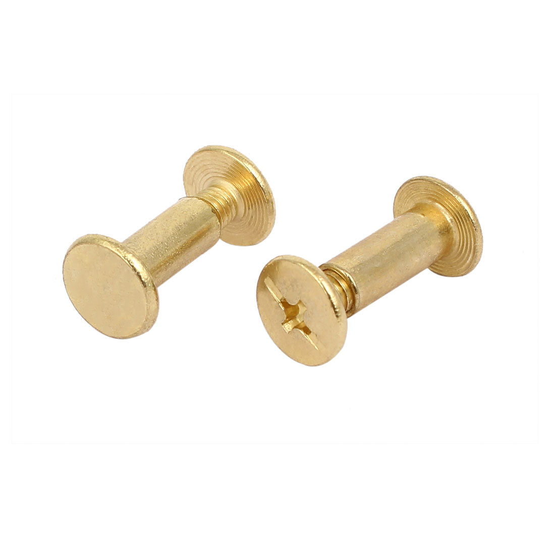 Harfington M5x12mm Binding Screw Post Gold Tone 40pcs for Photo Albums Scrapbook