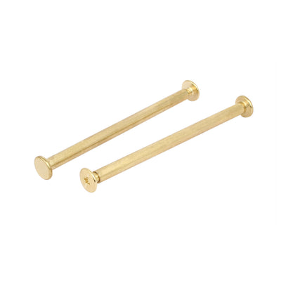 Harfington M5x75mm Binding Screw Post Gold Tone 5pcs for Photo Albums Scrapbook