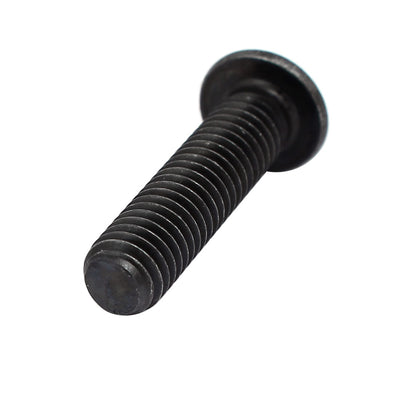 Harfington M6x25mm 10.9 Grade Metal Button Head Hex Socket Cap Screw Bolt Black 30pcs