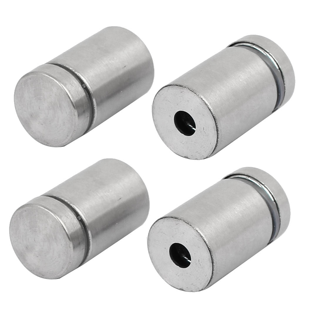 Harfington 16mmx25mm Stainless Steel Glass Table Spacers Standoff Fixing Screws Bolts 4pcs