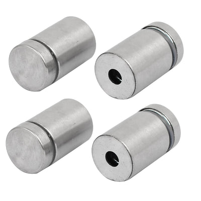 Harfington 16mmx25mm Stainless Steel Glass Table Spacers Standoff Fixing Screws Bolts 4pcs