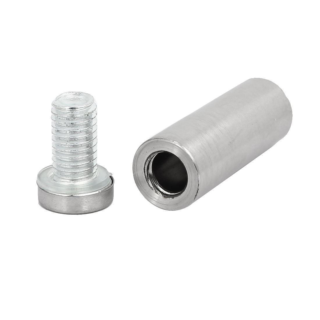 Harfington 16mmx50mm Stainless Steel Glass Table Spacers Standoff Fixing Screws Bolts 4pcs