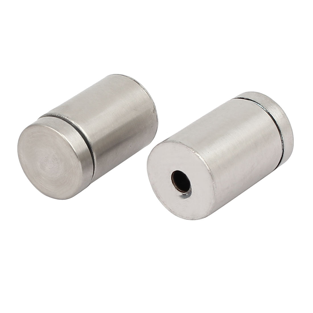 Harfington 19mm Dia 30mm Length Stainless Steel Advertising Screw Nail Glass Standoffs 4pcs