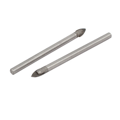 Harfington 5mm Tip 68mm Length Metal Round Shank Triangle Head Tile Drill Bit 20pcs