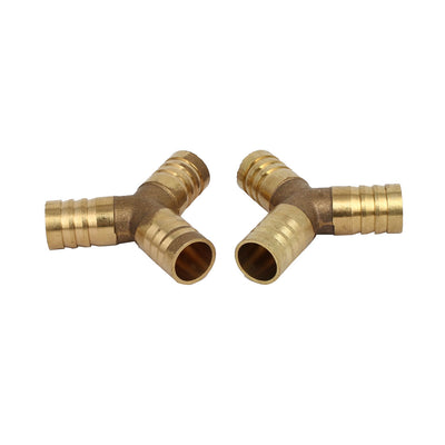Harfington 14mm Y Shaped 3 Way Hose Barb Fittings Pipe Tube Connecting Connectors 2pcs