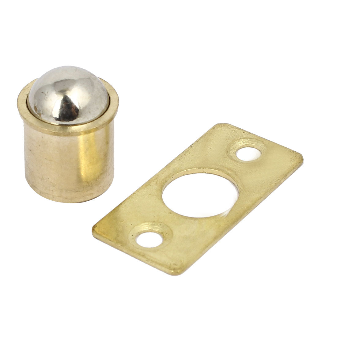 Harfington 16mm Dia Closet Door Ball Catches Latch Gold Tone w Strike Plate 5 Set