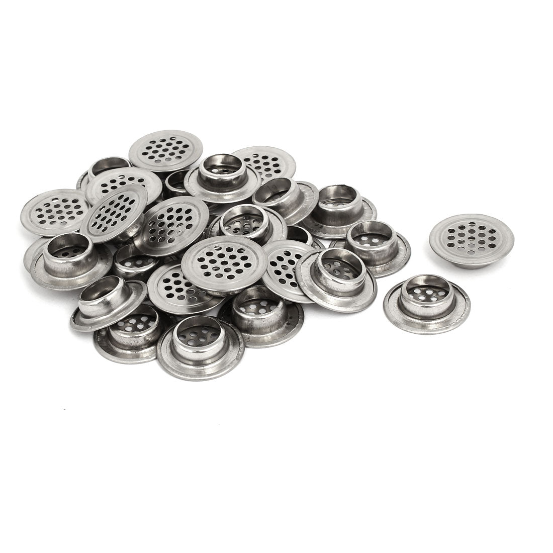 Harfington 19mm Bottom Dia Stainless Steel Round Mesh Hole Air Vents Louver 30pcs